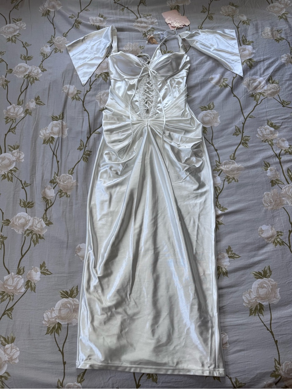 NWT Lacemade St. Phoenix corset midi dress in white. U.S. size: 8
